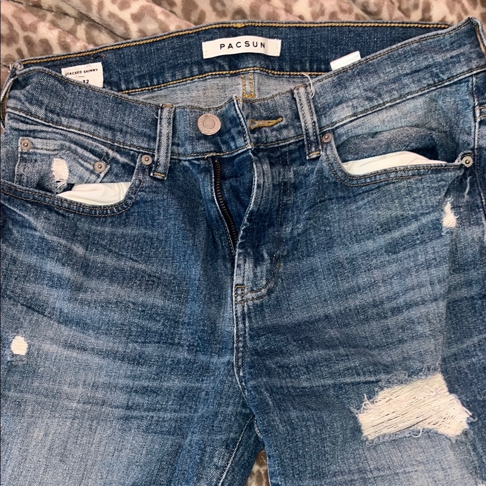 PacSun Blue Ripped Jeans